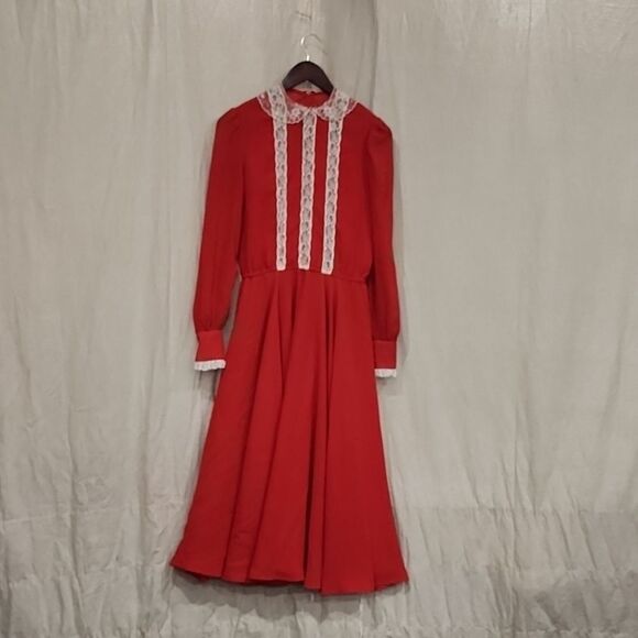 Vintage Hand Crafted Holiday Christmas Dress - Picture 1 of 4